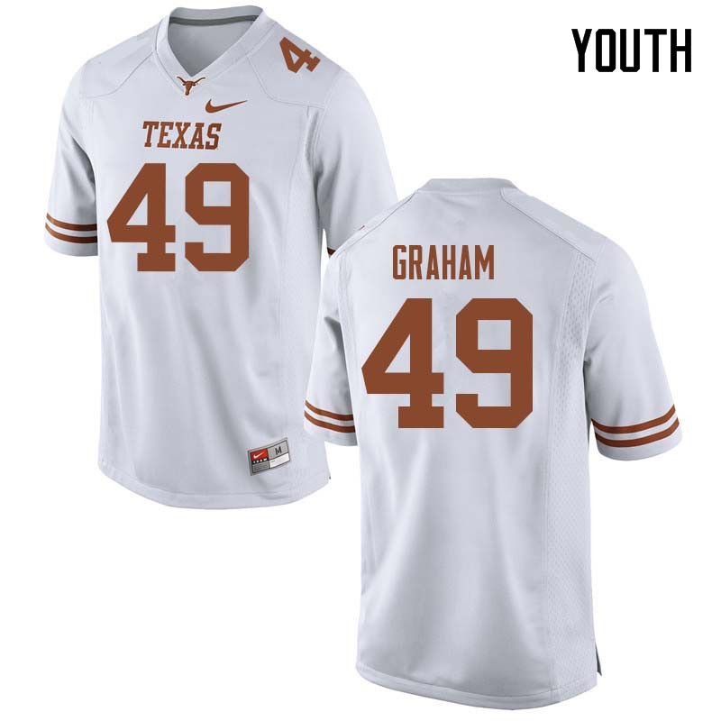 Youth #49 Ta'Quon Graham Texas Longhorns College Football Jerseys Sale-White